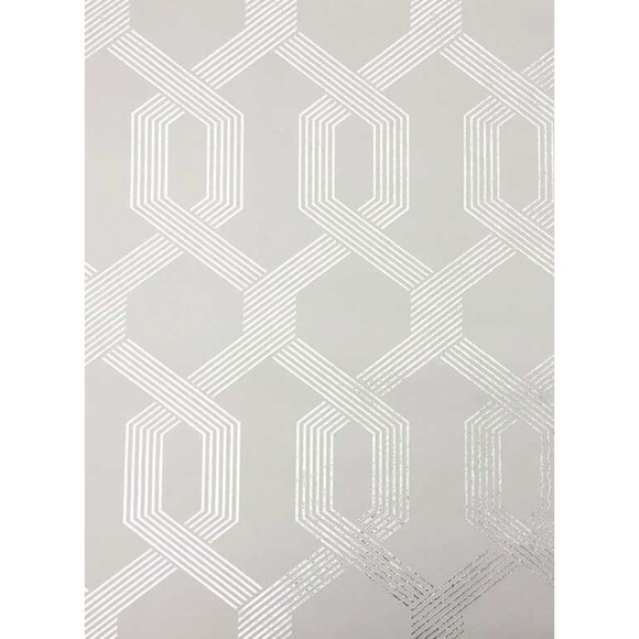 York Wallcoverings Wallpaper Y6221204 MCM VIVA LOUNGE Double Roll Grey Silver